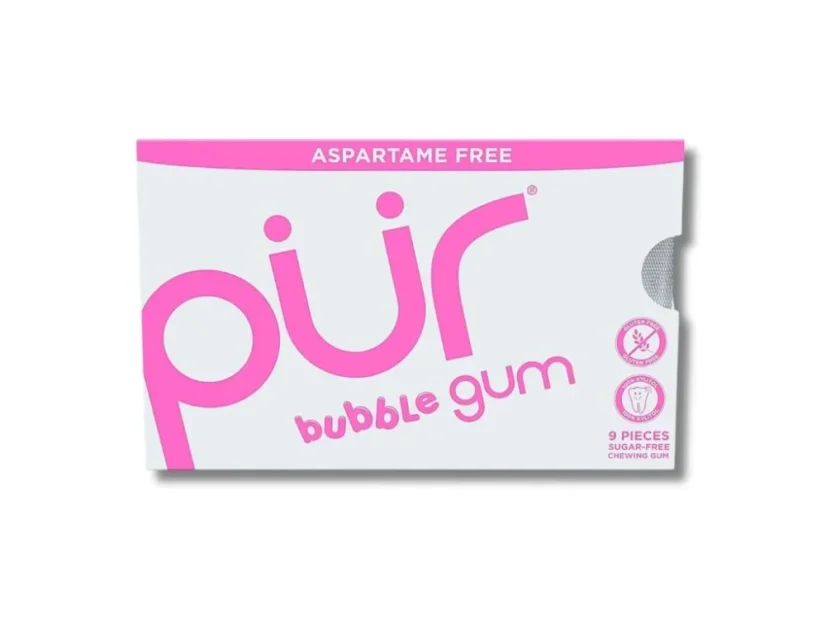 PÜR Žvýkačky bez aspartamu Bubblegum s xylitolem, bez cukru