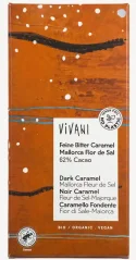 Vivani bio vegan jemná hořká čokoláda Karamel Mallorca Flor de Sal 62% kakaa 80 g