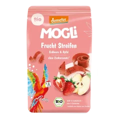 Mogli bio Jablkovo jahodové proužky bez přidaného cukru Demeter 25 g