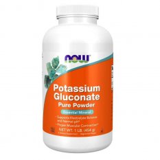 NOW Potassium Gluconate Draslík ako glukonát draselný čistý prášok 454 g