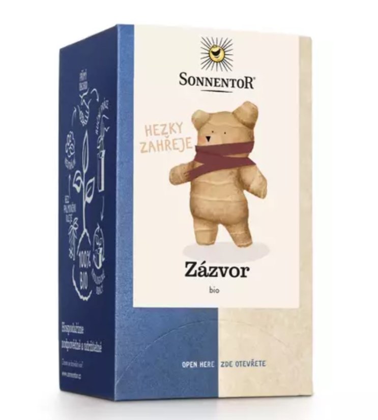 Sonnentor Bio porcovaný bylinný čaj Zázvor 23,4 g