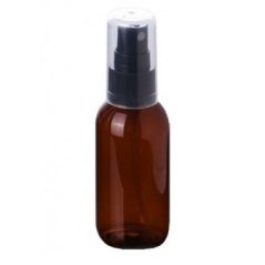Lahvička skleněná s rozprašovačem, hnedá 100 ml