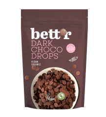 Bett´r bio čokoládové kôstky choco drops dark 66% kakaa 200 g