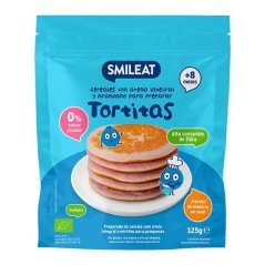 Smileat BIO bezlepková celozrnná směs na lívance s borůvkami s vitaminem B1 8M+ 125g