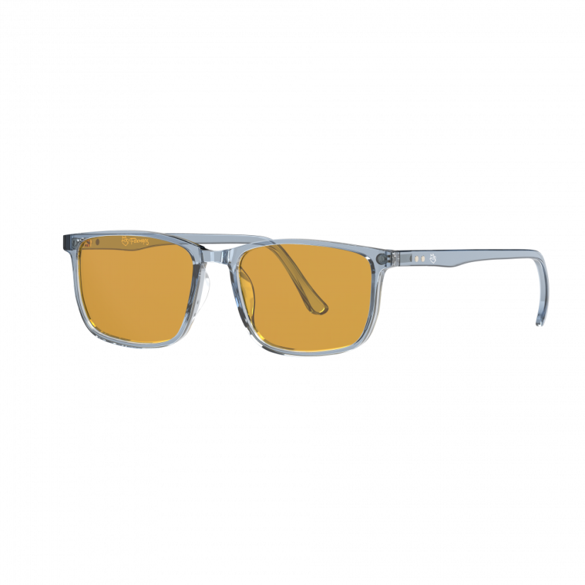 Foxman frames oranžové okuliare proti modrému a zelenému svetlu Harrison rám crystal