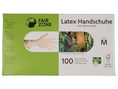 Fair Zone Latexové jednorazové rukavice 100 ks