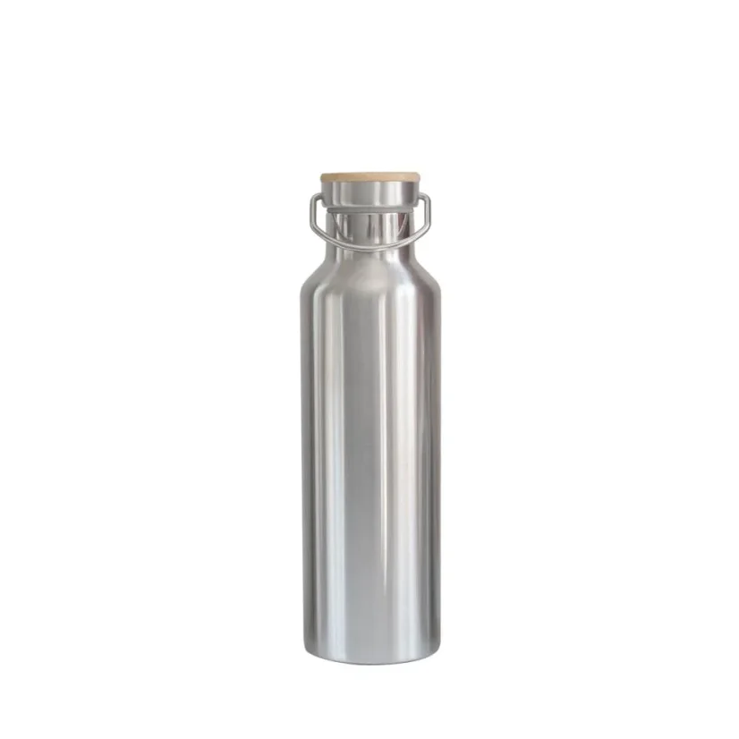 Pandoo izolovaná nerezová termo láhev s bambusovým víčkem 750 ml