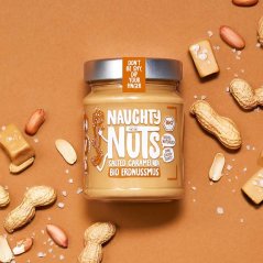 Naughty Nuts Bio Arašídové máslo s kešu a se slaným karamelem, 250g