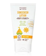 Wooden spoon Opalovací mléko Baby & Family SPF 30