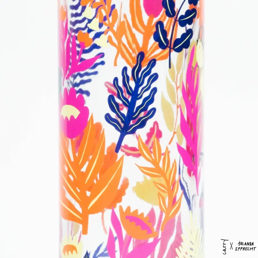Carry sklenená fľaša na pitie Botanical garden 700 ml