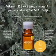 Trime Vitamin D3 1000 IU + K2 MK7 25µg v bio MCT oleji 30 ml