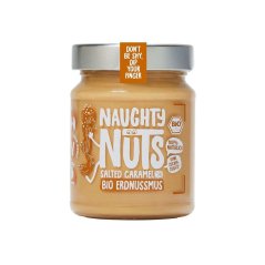 Naughty Nuts Bio Arašídové máslo s kešu a se slaným karamelem, 250g