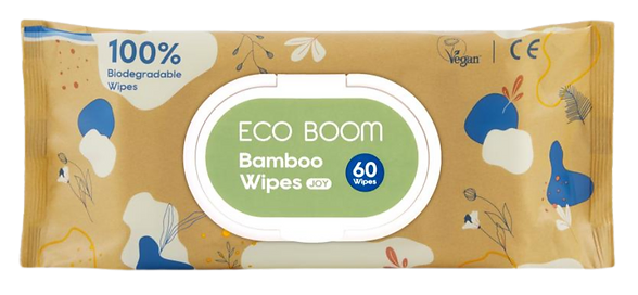 Ecoboom ekologické bambusové vlhčené ubrousky - počet kusů: 60 ks