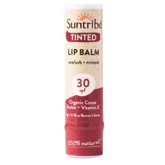 Suntribe Tónovaný balzam na pery SPF 30 Red 5g