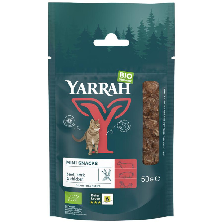 Yarrah Bio Mini Snack pro kočky 50 g
