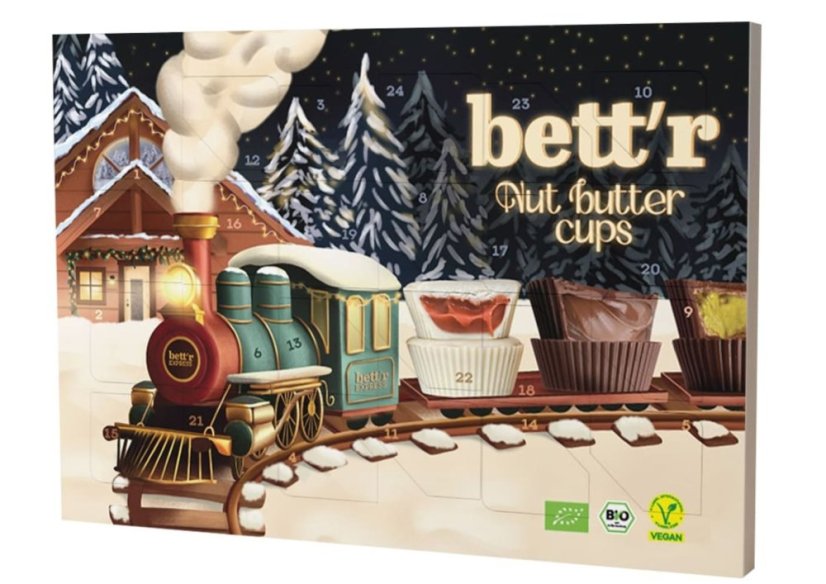 Bettr Adventní kalendář bio čokoládové pralinky 312 g (24x13 g) Bettr Adventní kalendář bio čokoládové pralinky 312 g (24x13 g)