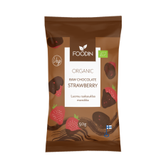 Foodin jahody v raw čokoláde vegan s kokosovým cukrom bio 50 g