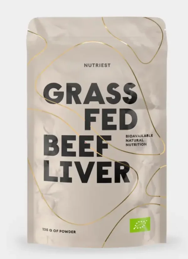 Nutriest Grass-fed lyofilizovaná bio hovädzia pečeň v prášku 135 g