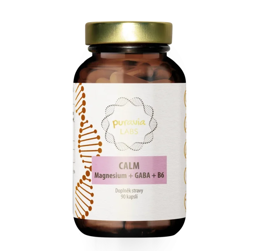 Puravia labs  CALM Magnesium + GABA + B6 90 kapsúl