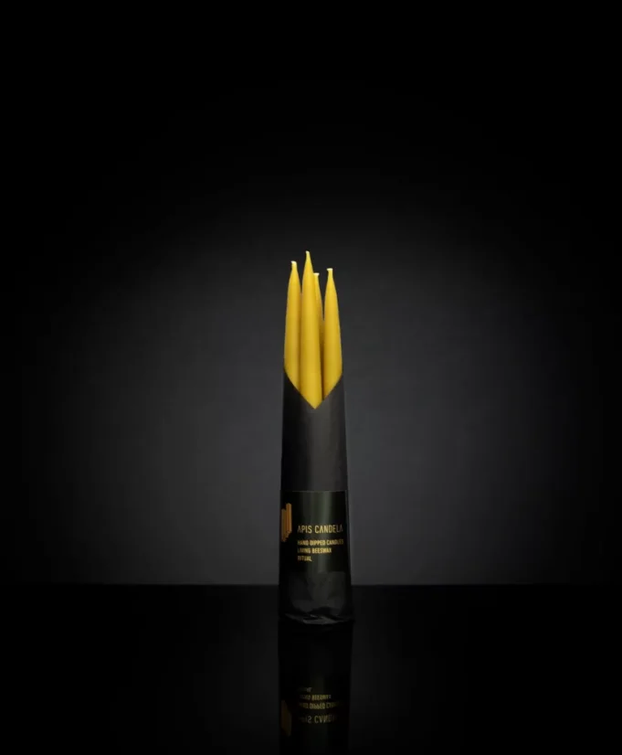 Apis Candela Svíčky z včelího vosku, silné adventní 4 ks