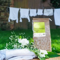 Tierra Verde Prací prášok z mydlových orechov na bielu bielizeň a látkové plienky