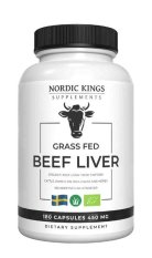 Nordic Kings BIO hovädzia pečeň v grass-fed kvalite v kapsuliach 180 kapsúl
