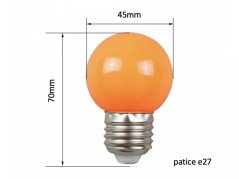 Biodynamická večerná oranžová LED žiarovka E27 2W