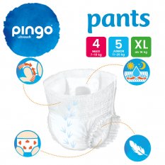 Pingo pants ekologické kalhotkové plenky vel. 4 Maxi (7 - 18 kg) 30 ks