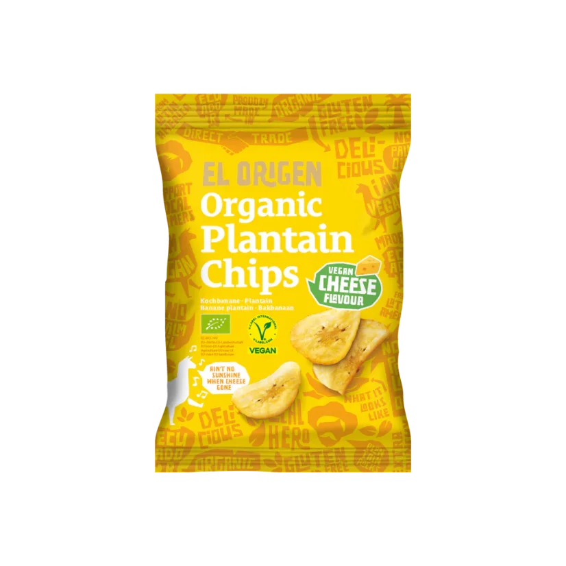 El Origen BIO plantainové chipsy sýr vegan 75g