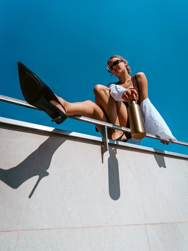 Equa termoska z nerezovej ocele Timeless Thermo fľaša Bronzed 600 ml