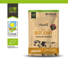 Cherky BIO Beef Jerky Med a Hořčice 30g