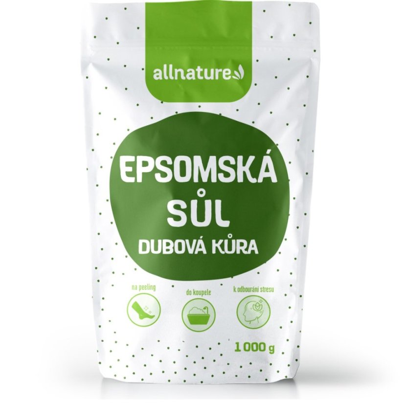 Allnature Epsomská sůl s dubovou kůrou 1 kg