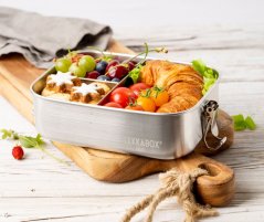 LEKKABOX Safe nerezový jídelní box se 3 přihrádkami 1000 ml