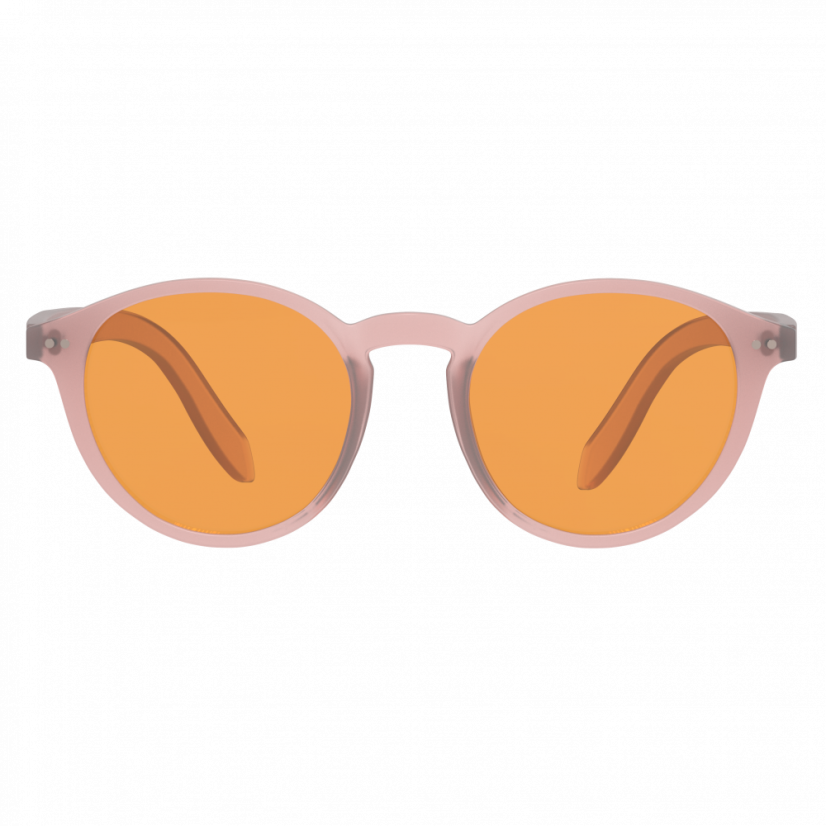 Foxman frames oranžové okuliare proti modrému a zelenému svetlu Lennon rám rose