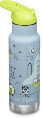 Klean Kanteen Dětská nerezová izolovaná lahev Insulated Kid Classic Narrow 12oz (w/Flip Seal Sport Cap) Launch Plan 355 ml