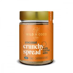 Wild and Coco Raw Kokosová pomazánka s kešu a kakaovými boby BIO 300g