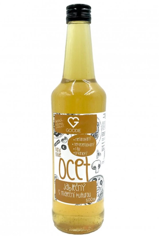 Goodie Jablčný ocot organický, raw, nefiltrovaný s mat. kultúrou 500 ml