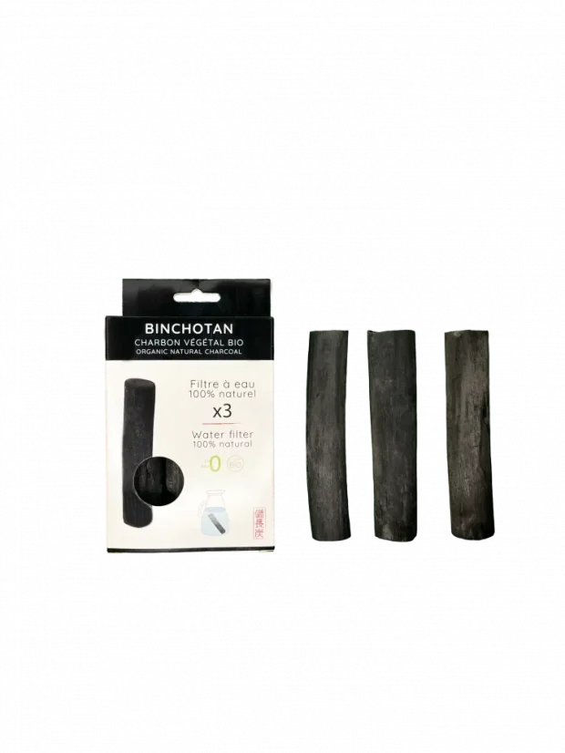 Bijin Organické uhlí Binchotan pro filtraci vody, sada 3 kusů