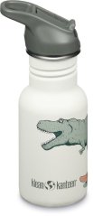Klean Kanteen Dětská nerezová lahev Kid Classic Narrow Dino Skate 355 ml