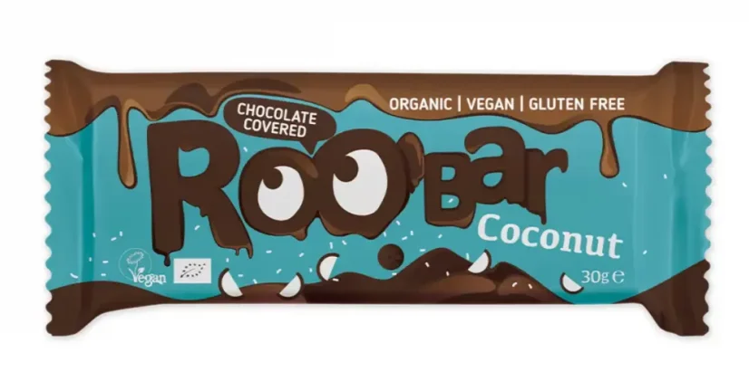 Bio Roo'bar kokosová tyčinka v hořké čokoládě 30 g Bio Roo'bar kokosová tyčinka v hořké čokoládě 30 g