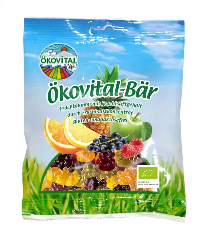 Oekovital Bio ovocné želé bonbony ve tvaru medvídků Ovocní medvídci 80 g