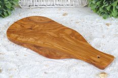 Olivenholz Doska z olivového dreva s rukoväťou 34 cm,prasklina