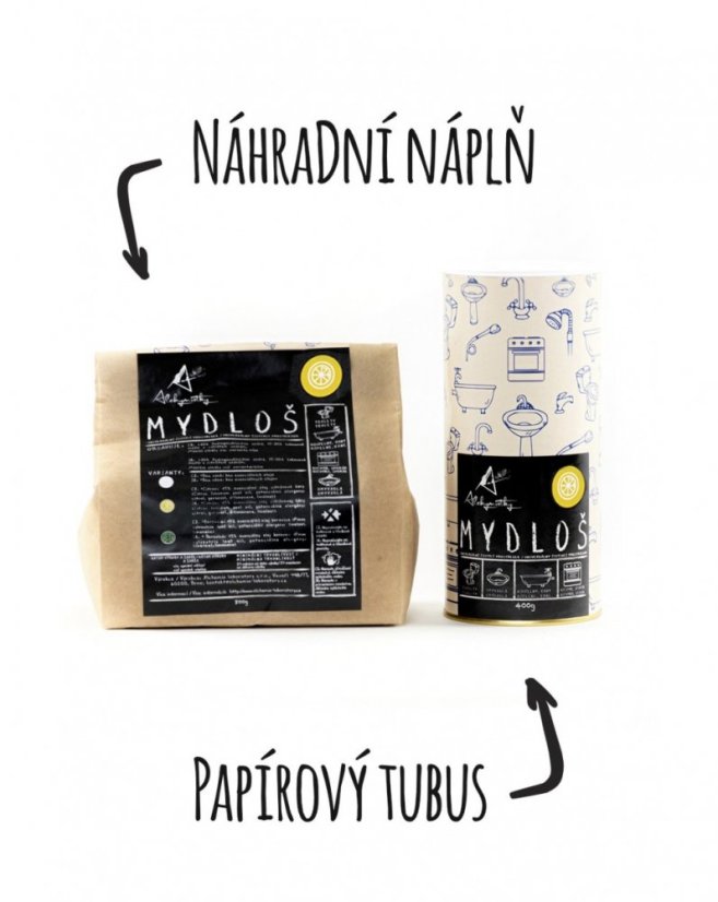 Alchymistky Mydloš univerzální čistící prostředek náhradní náplň citron - hmotnost: 500g