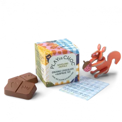 Playin Choc Krabička s bio čokoládou a hračkou edícia Lesné zvieratá 1 ks