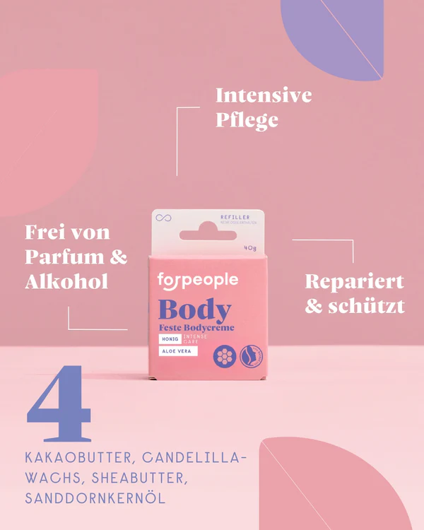 ForPeople bio tuhý krém na tělo s včelím voskem a aloe vera 40 g
