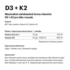 Flow Nutrition D3 + K2 90 kapslí
