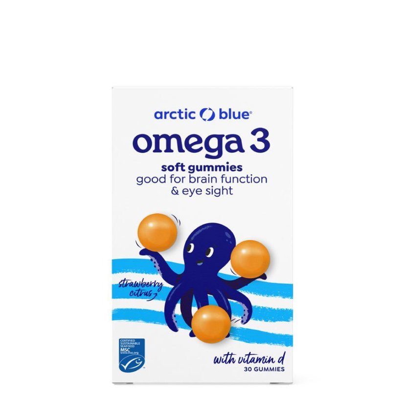 Arctic Blue Omega-3 Gummies: Top DHA z tresky pro děti 30 ks želé