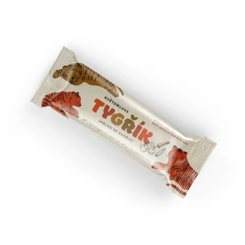 Květomluva Ovocná tyčinka tygřík  jablko se skořicí bio, 40 g