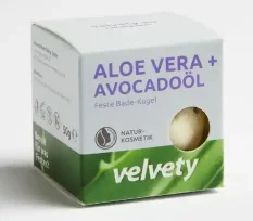 Velvety Koupelová bomba Aloe vera a avokádový olej 50 g