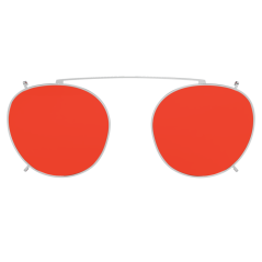 Foxman frames červené klipy proti modrému a zelenému svetlu k rámu Lennon